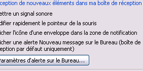 boite dialogue – Outlook – options avancées messagerie – gérer les mails -interruptions boite dialogue - Outlook - options avancées messagerie - gérer les mails -interruptions