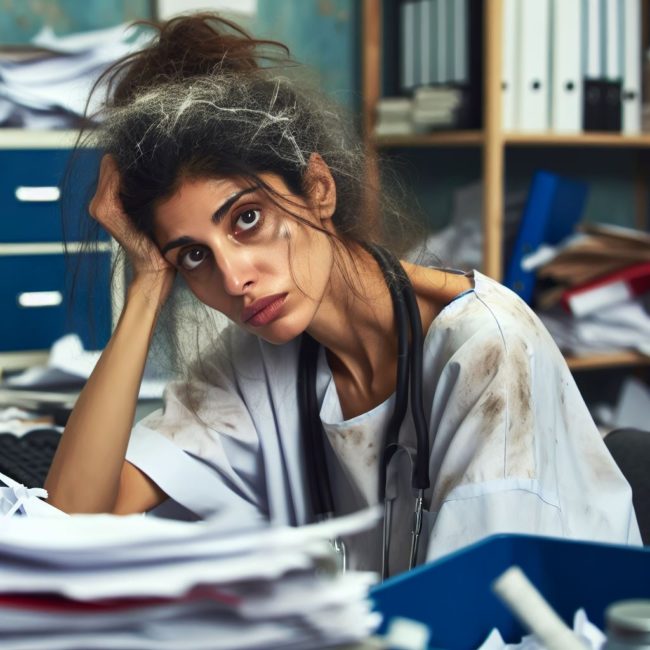 Infirmière stressée